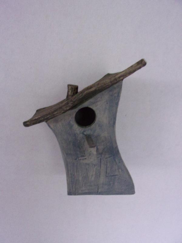 Vogelhuisje nr.3433. "Vierkant platdak" €.100.-