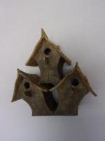 Vogelhuisje nr.3347. "Puntdak drieling" €.240.-