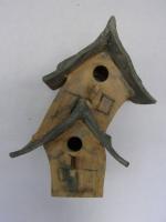 Vogelhuisje nr.3349. "Vierkant puntdak tweehoog" €.170.-  (gereserveerd)